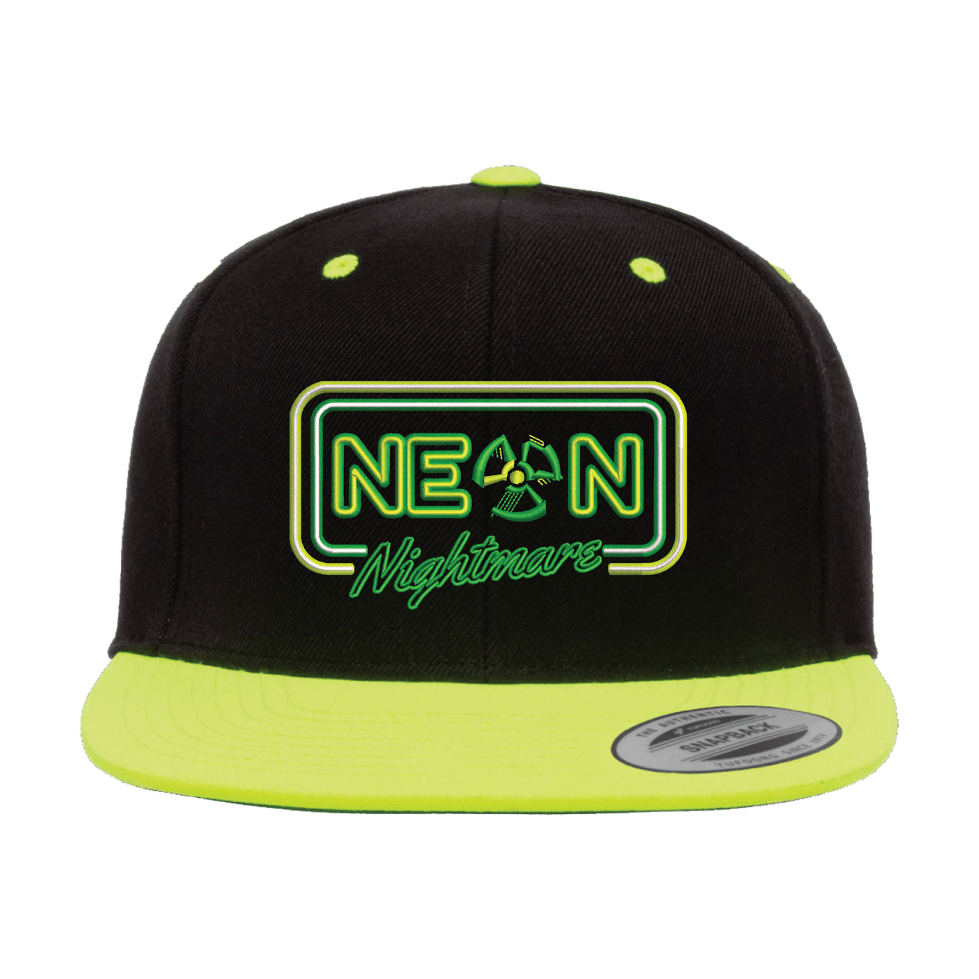 NEON NIGHTMARE BLACK AND NEON YELLOW SNAPBACK